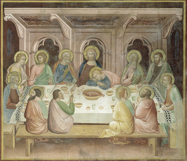 Barna da Siena, The Last Supper, from a series of Scenes of the New Testament, 1350-55. Photo: Bridgeman Images